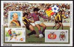 Poštovní známka Bolívie 1982 MS ve fotbale Mi# Block 121 Kat 36€