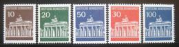 Poštovní známky Nìmecko 1966-67 Brandenburská brána Mi# 506-10 Kat 15€