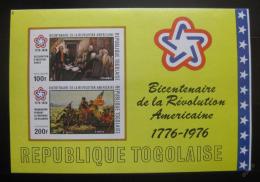Poštovní známky Togo 1976 Americká revoluce neperf. Mi# Block 101 B Kat 45€