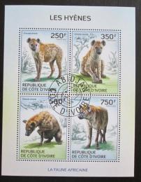 Poštovní známky Pobøeží Slonoviny 2014 Hyeny Mi# 1589-92