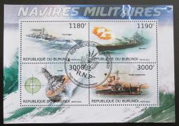 Poštovní známky Burundi 2012 Váleèné lodì Mi# 2873-76