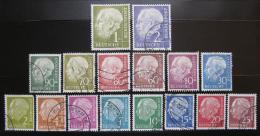 Poštovní známky Nìmecko 1954-60 Prezident Heuss Mi# 177-79, 181, 183-88, 190-95 Kat 23.80€ 