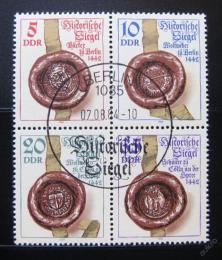 Poštovní známky DDR 1984 Historické peèetì Mi# 2884-87