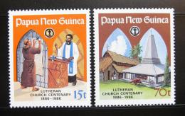 Potovn znmky Papua Nov Guinea 1986 Luternsk kostel Mi# 529-30