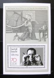 Poštovní známka DDR 1988 Bertolt Brecht Mi# Bl 91