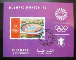 Poštovní známka Šardžá 1971 LOH Mnichov neperf. Mi# Block 90 B
