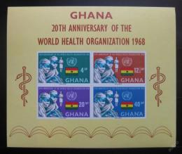 Poštovní známky Ghana 1968 Výroèí WHO Mi# Block 32
