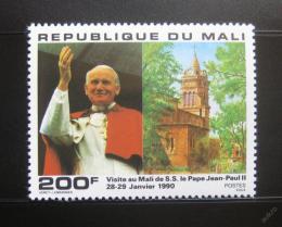 Poštovní známka Mali 1990 Papež Jan Pavel II. Mi# 1128