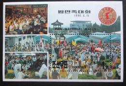 Poštovní známka KLDR 1990 Národní setkání Mi# Block 258