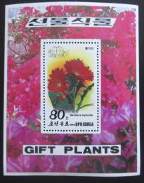 Poštovní známka KLDR 1989 Kvìtiny Mi# Block 249