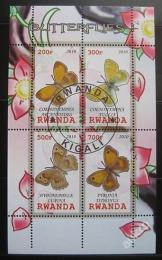 Poštovní známky Rwanda 2010 Motýly I 
