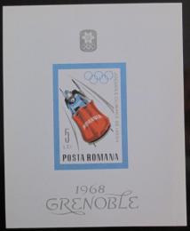 Poštovní známka Rumunsko 1967 ZOH Grenoble Mi# Block 64
