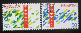 Poštovní známky Švýcarsko 1991 Švýcarská konfederace Mi# 1421-22