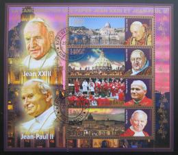 Poštovní známky Benin 2014 Papeži Jan Pavel II. a Jan XXIII. 
