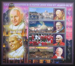 Poštovní známky Benin 2014 Papeži Jan Pavel II. a Jan XXIII.