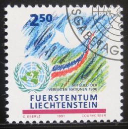 Poštovní známka Lichtenštejnsko 1991 Èlenství v OSN Mi# 1015