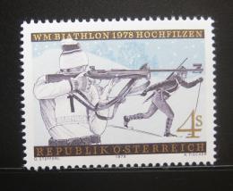 Poštovní známka Rakousko 1978 MS v biatlonu Mi# 1568