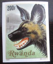 Poštovní známka Rwanda 1981 Lovecký pes neperf. Mi# 1126 B Kat 29€