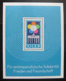 Poštovní známka DDR 1973 Festival mládeže Mi# Block 38