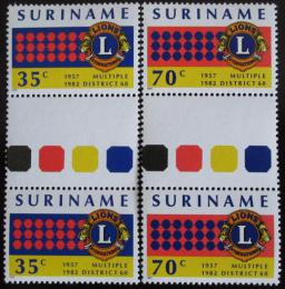 Poštovní známky Surinam 1982 Lions Intl. Mi# 983-84