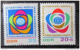 Poštovní známky DDR 1968 Festival mládeže Mi# 1377-78