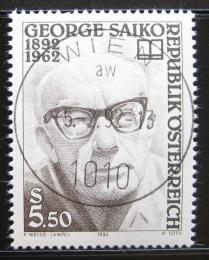 Poštovní známka Rakousko 1992 George Saiko, básník Mi# 2053