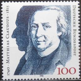 Poštovní známka Nìmecko 1990 Matthias Claudius, spisovatel Mi# 1473