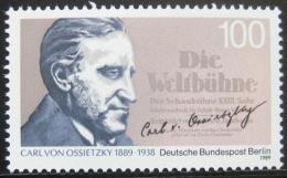 Poštovní známka Západní Berlín 1989 Carl Ossietzky, novináø Mi# 851