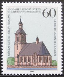 Poštovní známka Západní Berlín 1989 Kostel Mi# 855