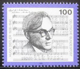 Poštovní známka Nìmecko 1992 Hugo Distler, skladatel Mi# 1637