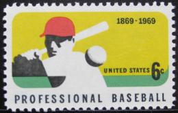 Poštovní známka USA 1969 Profesionální baseball Mi# 992