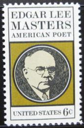 Poštovní známka USA 1970 Edgar Lee Masters, básník Mi# 1007