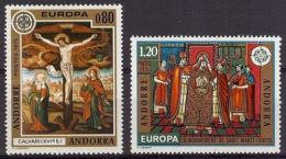 Poštovní známky Andorra Fr. 1975 Evropa CEPT, umìní Mi# 264-65 Kat 8€