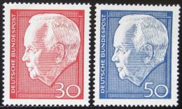Poštovní známky Nìmecko 1967 Prezident Heinrich Lübke Mi# 542-43