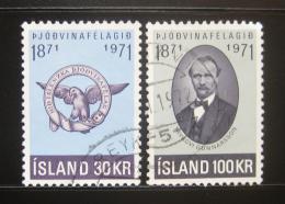 Poštovní známka Island 1971 Spoleènost patriotù Mi# 455-56