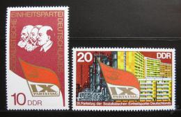 Poštovní známka DDR 1976 Kongress SED Mi# 2123-24