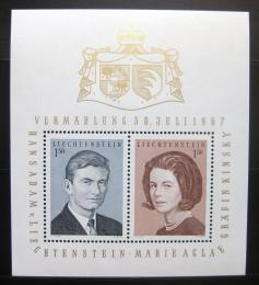 Poštovní známky Lichtenštejnsko 1967 Knížecí pár Mi# Block 7