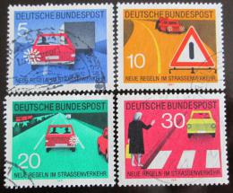 Poštovní známky Nìmecko 1971 Pravidla silnièního provozu Mi# 670-73