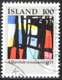 Poštovní známka Island 1975 Abstraktní umìní Mi# 510