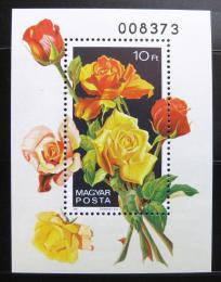 Poštovní známka Maïarsko 1982 Rùže Mi# Block 156