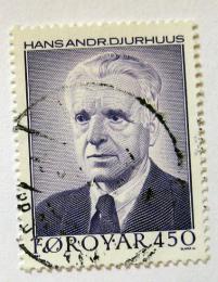 Poštovní známka Faerské ostrovy 1984 H. A. Djurhuus, básník Mi# 102