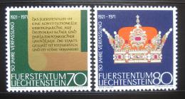 Poštovní známky Lichtenštejnsko 1971 Ústava Mi# 546-47