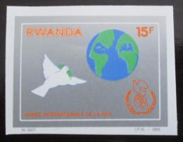 Poštovní známka Rwanda 1986 Mezinárodní rok míru neperf. Mi# 1355 B