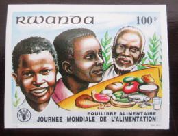Poštovní známka Rwanda 1982 Stravování neperf. Mi# 1166 B Kat 9.70€