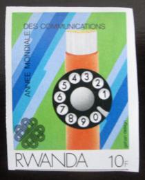 Poštovní známka Rwanda 1984 Telefon neperf. Mi# 1262 B