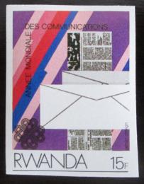 Poštovní známka Rwanda 1984 Komunikace, dopis neperf. Mi# 1263 B
