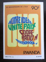 Poštovní známka Rwanda 1988 Jednota neperf. Mi# 1401 B Kat 13.80€