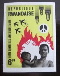 Potovn znmka Rwanda 1966 Proti zbranm neperf. Mi# 180 B