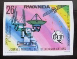 Potovn znmka Rwanda 1977 Telekomunikace neperf. Mi# 879 B