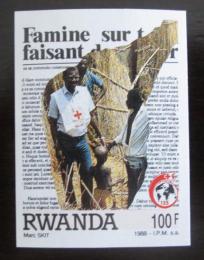 Poštovní známka Rwanda 1988 Èervený køíž neperf. Mi# 1406 B Kat 9€